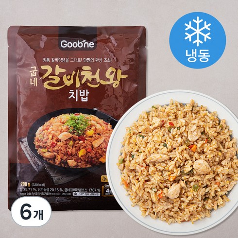 굽네 쪽갈비 갈비천왕맛 - 굽네 갈비천왕 치밥 (냉동), 200g, 6개