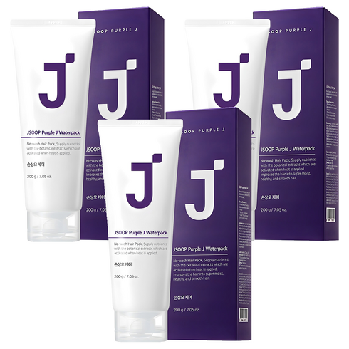 제이숲 퍼플제이 단백질 노워시 헤어팩 트리트먼트, 3개