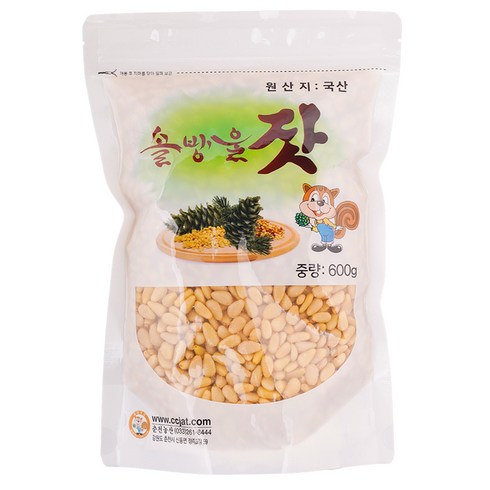 잣 - 솔방울잣 백잣, 600g, 1개