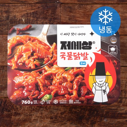 무뼈 국물닭발 - 저세상 무뼈 국물 닭발 (냉동), 760g, 1개