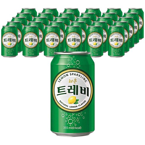 트레비 롯데 레몬 355ml, 48개