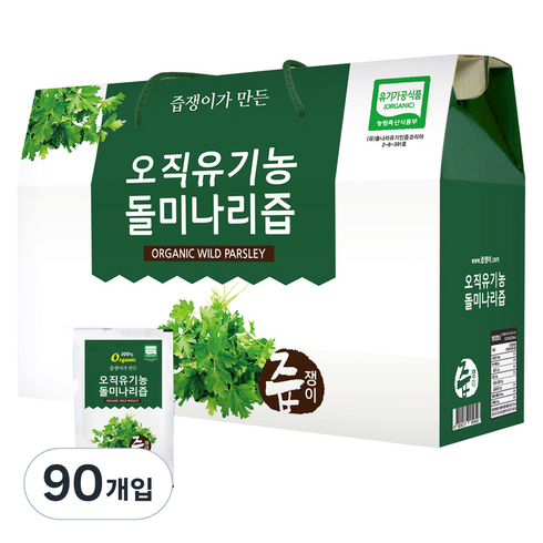 즙쟁이 오직 유기농 돌미나리즙, 80ml, 90개