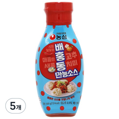 농심 배홍동 만능소스, 300g, 5개