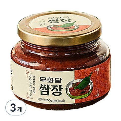 무화당 알룰로스 쌈장, 3개, 250g