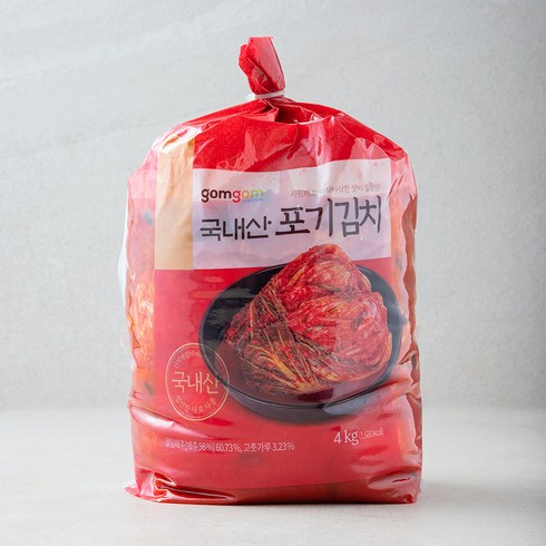곰곰 국내산 포기 김치, 4kg, 1개
