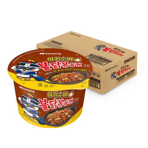 짜장불닭볶음면 - 불닭볶음면 삼양 큰컵 야키소바 불닭볶음면 100g, 16개