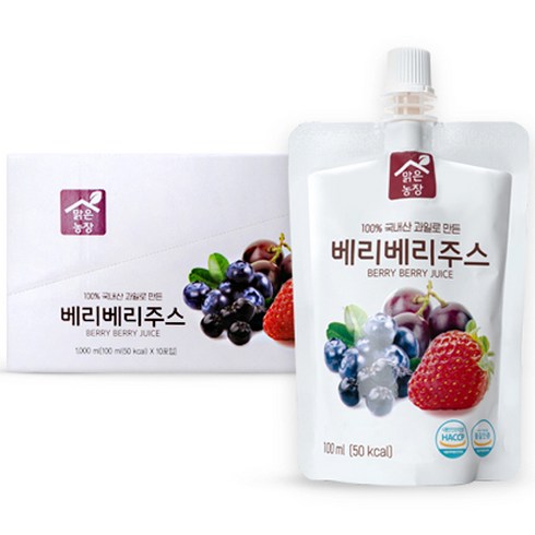 맑은농장어린이주스 - 맑은농장 베리베리주스, 100ml, 10개