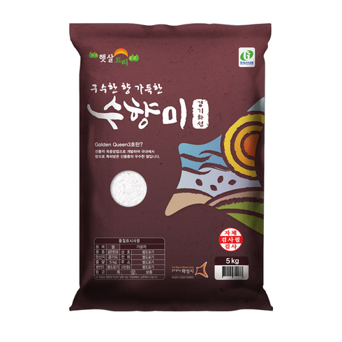 쌀5kg - 수향미 2024년산 햅쌀 골든퀸 3호 백미 상등급, 5kg, 1개