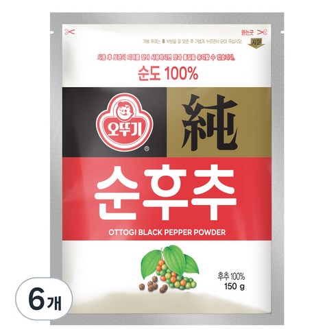 오뚜기 순후추, 150g, 6개