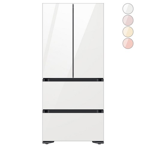 [색상선택형] 삼성전자 비스포크 프리스탠딩 김치플러스 4도어 냉장고 490L 방문설치, RQ48A94W1AP