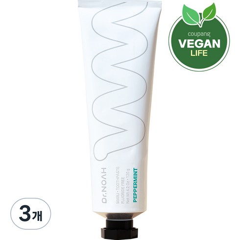 닥터노아 마루 무불소 치약 페퍼민트향, 120g, 3개