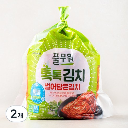 풀무원톡톡김치 - 풀무원 톡톡김치 썰어담은김치, 1.5kg, 2개