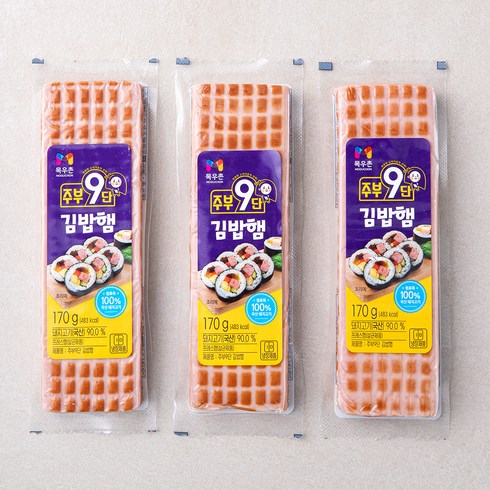 주부9단햄 - 목우촌 주부9단 김밥햄, 170g, 3개