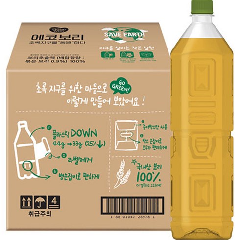 동원 무라벨 에코보리, 1.5L, 12개