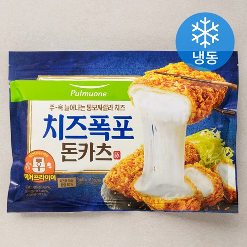 2023년 가성비 최고 돈까스 - 풀무원 치즈폭포 돈카츠 (냉동), 560g, 1개