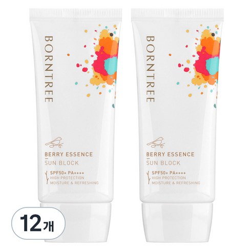 본트리 베리 에센스 선블럭 SPF50+ PA++++, 50ml, 12개