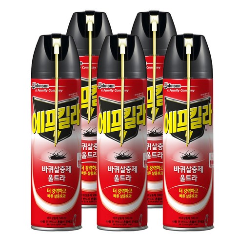 킬라킬블루레이 - 에프킬라 바퀴살충제 스프레이 울트라, 500ml, 5개