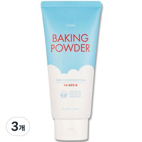 에뛰드하우스 베이킹 파우더 모공 클렌징폼, 300ml, 3개