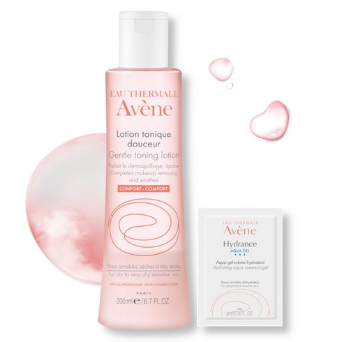 아벤느 젠틀 토닝 로션 200ml + 이드랑스 아쿠아 크림 인 젤 2ml, 1세트