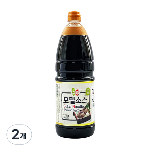 첫맛 모밀소스, 2.1kg, 2개