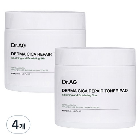 닥터에이지 시카 진정 필링패드 120ml, 60개입, 4개