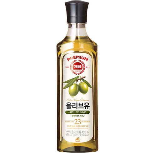 해표 압착 올리브유, 500ml, 1개