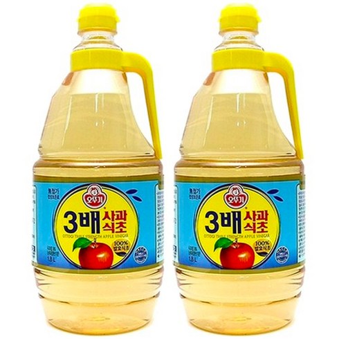 3배식초 - 오뚜기 3배 사과식초, 1.8L, 2개