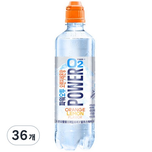 파워오투 오렌지 레몬향 혼합음료 500ml, 36개