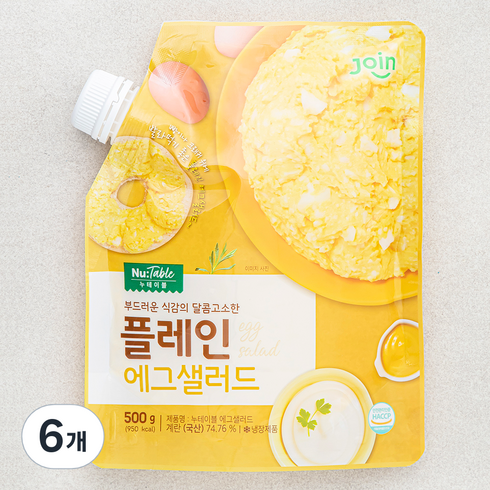 누테이블 플레인 에그샐러드, 500g, 6개