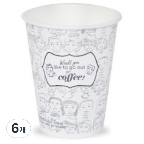 더빈썸 피플 종이컵 240ml, 100개입, 6개