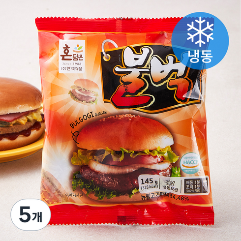 롯데리아 - 불벅 버거 (냉동), 145g, 5개