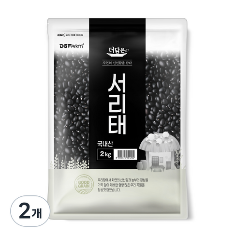 더담은 서리태, 2kg, 2개