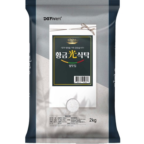 대구농산 더담은 황금빛식탁 백미, 2kg, 1개
