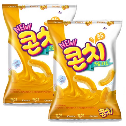 크라운 콘치 크림치즈 과자, 66g, 8개