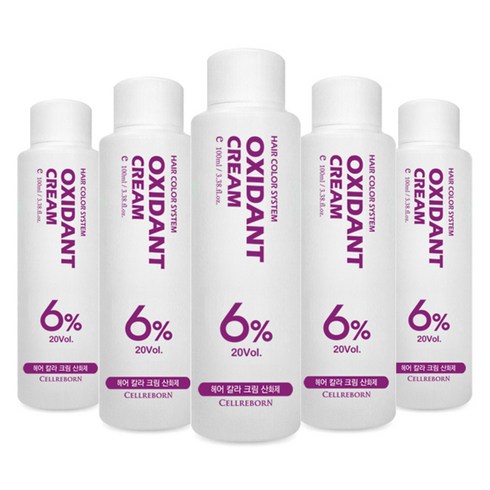 셀리본 옥시던트 컬러 크림 산화제 6%, 100ml, 5개입
