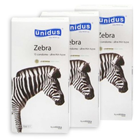 유니더스 지브라 콘돔 10p, 3개입, 1개