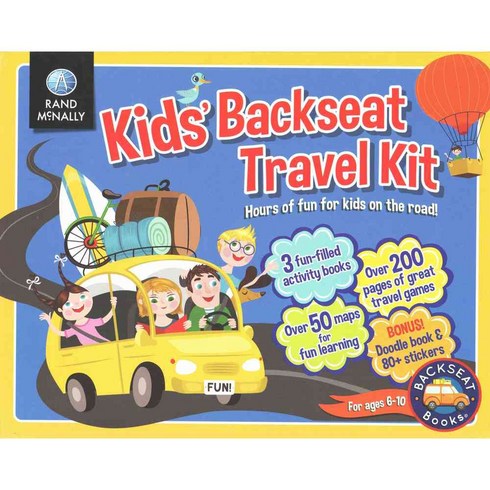 Kids' Backseat Travel Kit: Hours of Fun for Kids on the Road!, Rand McNally