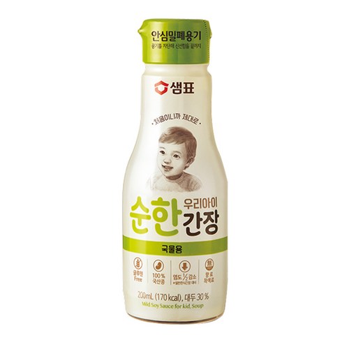 샘표 우리 아이 순한 간장 국물용, 1개, 200ml