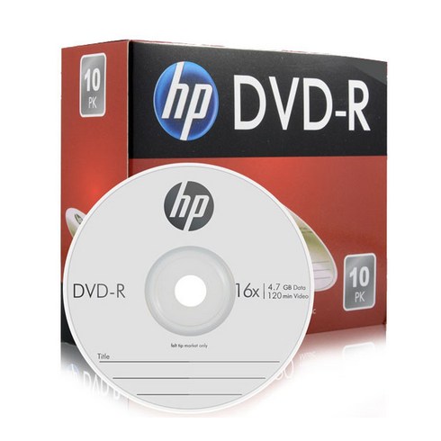 공씨디 - HP DVD-R 슬림케이스 공디스크 16X 4.7GB 10p