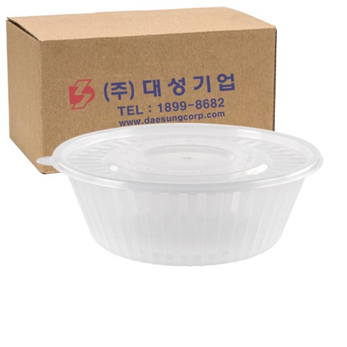 냉면용기 - 쿡앤락 사출 냉면용기 소 1.2L 투명 세트, 100개입, 1세트