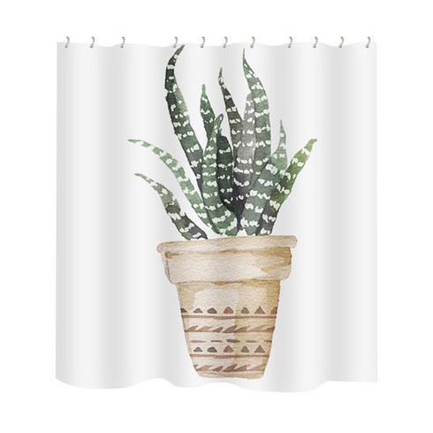 마켓감성 보테니컬 방수 샤워커튼 type1 80 x 180 cm, 1개, 멀티(혼합)컬러