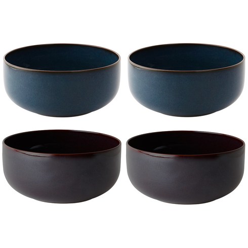 아티젠 FS 퍼플 샐러드볼 17cm 2p + 블루 17cm 2p, 혼합 색상, 4개입