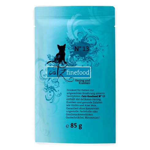 캣츠파인푸드 고양이 파우치 넘버13 청어와 쉬림프 맛, 85g, 1개