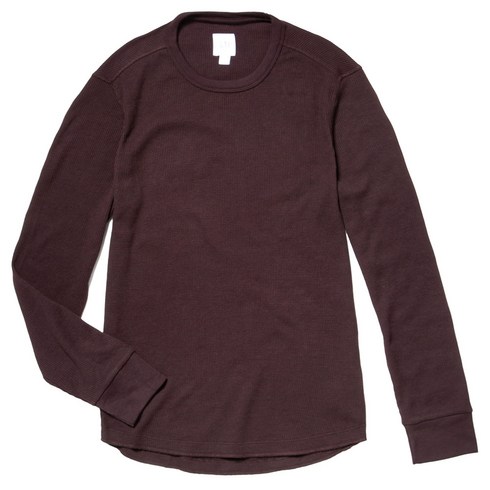 갭 남성용 긴팔 와플 니트 크루 넥 셔츠