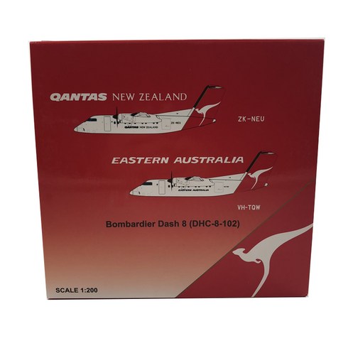 JCWings 1:200 Australia Airlines DHC-8-100 rushing to eight VH-TQW 비행기 다이캐스트, 혼합 색상, 1개