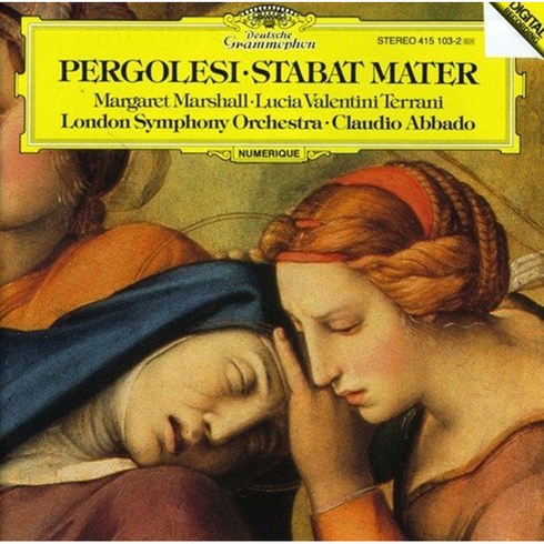 GIOVANNI BATTISTA PERGOLESI - STABAT MATER/CLAUDIO ABBADO EU수입반, 1CD