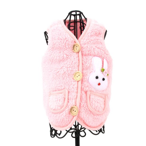 도그아이 강아지옷 토순이조끼, 핑크