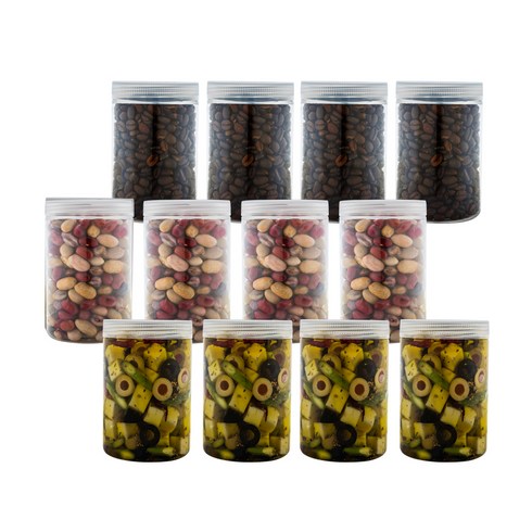 2023년 가성비 최고 냉장고 문짝 정리용기 - 실리쿡 냉장고수납용기 원형특하프, 500ml, 12개