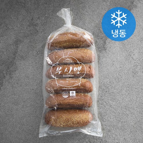신라명과 부시맨 빵 (냉동), 100g, 6개