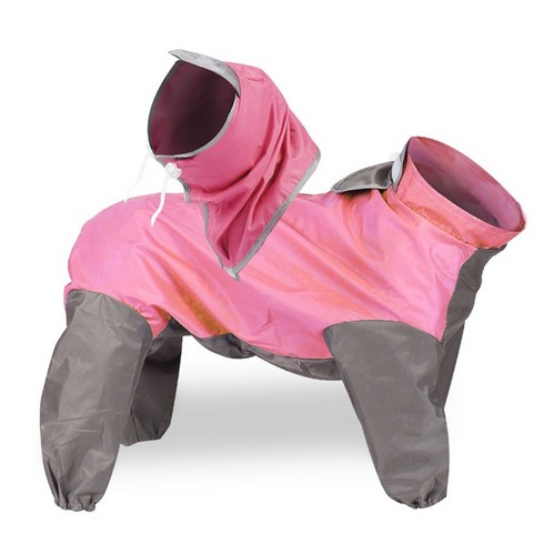 딩동펫 반려동물 올인원 우비, 핑크